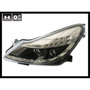 FAROS DELANTEROS LUZ DE DIA OPEL CORSA D 06-10 BLACK INT LED