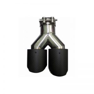 COLA DE ESCAPE TIPO CARBONO DOBLE IZQUIERDA