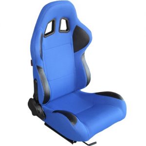 SEMIBAQUET TELA/PIEL AZUL-NEGRO