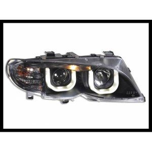 FAROS DELANTEROS LUZ DE DIA BMW E46 4P 2001-2004 BLACK