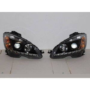 FAROS DELANTEROS LUZ DE DIA MERCEDES W204 '07-'10 BLACK