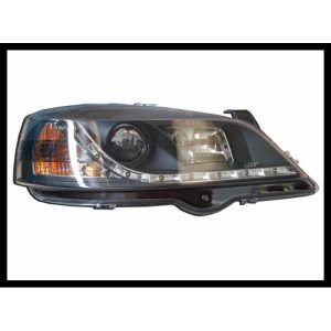FAROS DELANTEROS LUZ DE DIA OPEL ASTRA G BLACK MOD.III