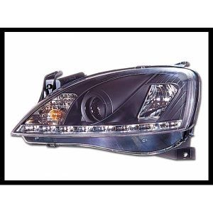 FAROS DELANTEROS LUZ DE DIA OPEL CORSA C BLACK
