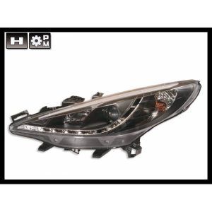 FAROS DELANTEROS LUZ DE DIA PEUGEOT 207 BLACK
