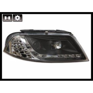 FAROS DELANTEROS LUZ DE DIA VOLKSWAGEN PASSAT '01 BLACK INT. LED