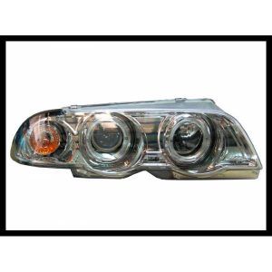 FAROS DELANTEROS OJOS DE ANGEL BMW E46 '98-01 4P. ELECT.