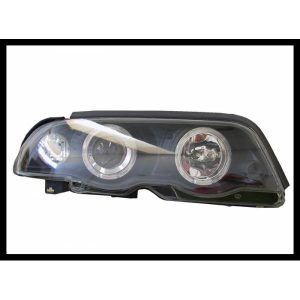 FAROS DELANTEROS OJOS DE ANGEL BMW E46 '98-01 4P. INTER. BLACK