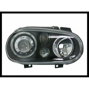 FAROS DELANTEROS OJOS DE ANGEL VOLKSWAGEN GOLF 4 BLACK