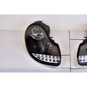 FAROS DELANTEROS PORSCHE 996 / 986 97-02 BLACK LUZ DIA