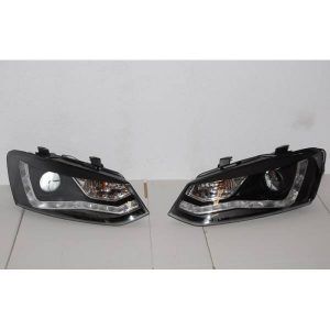 FAROS DELANTEROS VOLKSWAGEN POLO 09 LUZ DIA BLACK