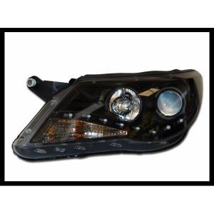 FAROS DELANTEROS VOLKSWAGEN TIGUAN 07 LUZ DIA BLACK