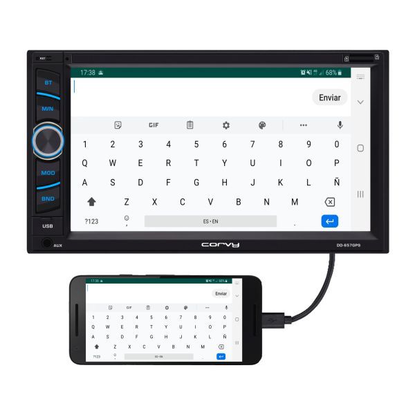 PANTALLA MULTIMEDIA CORVY DD‐657 GPS