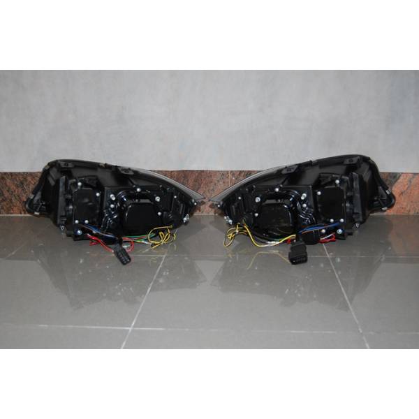 FAROS DELANTEROS LUZ DE DIA BMW E90 '09-11 XENON DRL BLACK - Imagen 3