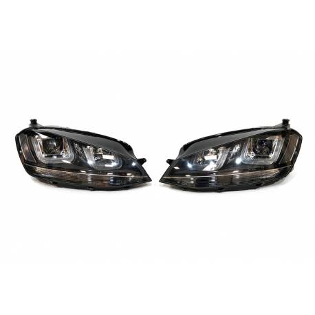 FAROS DELANTEROS LUZ DE DIA VOLKSWAGEN GOLF 7 XENON DRL BLACK - Imagen 2