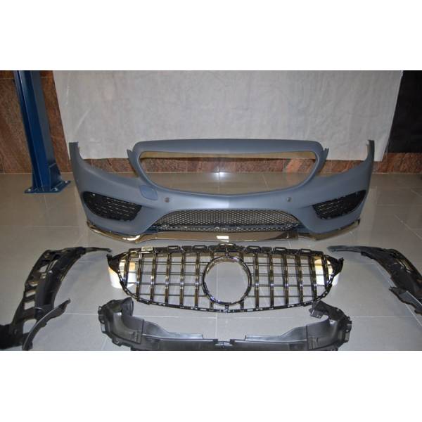 PARAGOLPES DELANTERO MERCEDES W205 2014-2018 2P / 4P / SW LOOK AMG C63 - Imagen 2