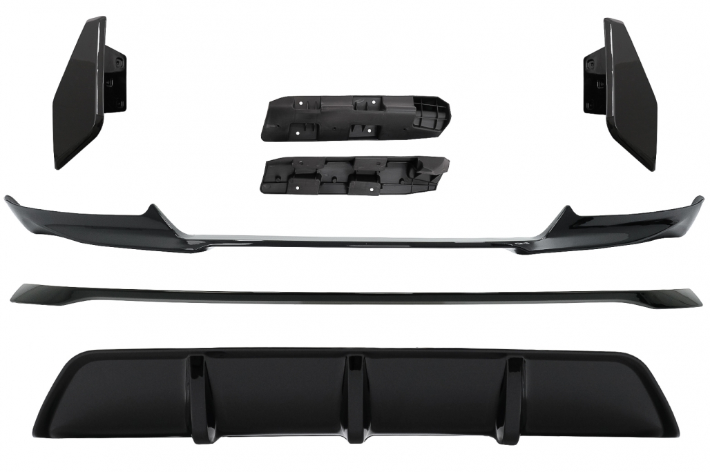 AERO BODY KIT PARAGOLPES DELANTERO Y DIFUSOR DE AIRE APTO PARA BMW X6 F16 LCI (2015-2019) M TECHNIK SPORT PIANO BLACK