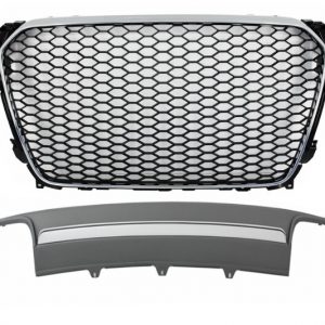 PARRILLA Y DIFUSOR TRASERO ADECUADO PARA AUDI A4 B8 FACELIFT (2012-2015) LIMUSINA / AVANT RS DESIGN