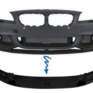 LABIO DEL ALERÓN DEL PARAGOLPES DELANTERO ADECUADO PARA BMW SERIE 5 F10 F11 SEDAN TOURING (2011-2017) M-PERFORMANCE PIANO BLACK