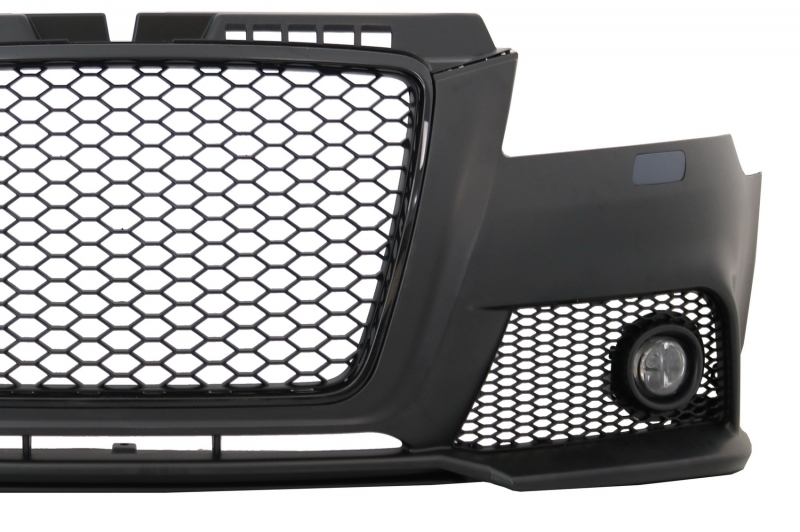 PARAGOLPES DELANTERO CON LUCES ANTINIEBLA ADECUADAS PARA AUDI A3 8P 8PA FACELIP RS3 DESIGN (2009-2012) Y FAROS DRL OPTIC BLACK - Imagen 3