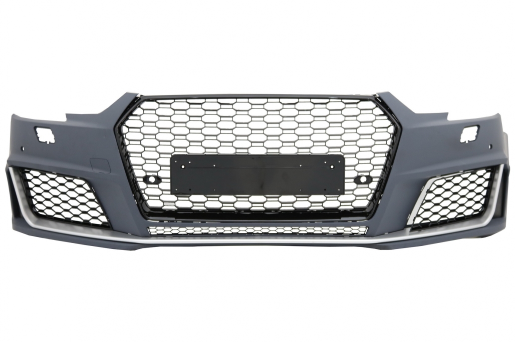 PARAGOLPES DELANTERO CON REJILLA ADECUADO PARA AUDI A4 B9 8W (2016-2018) QUATTRO RS4 DESIGN