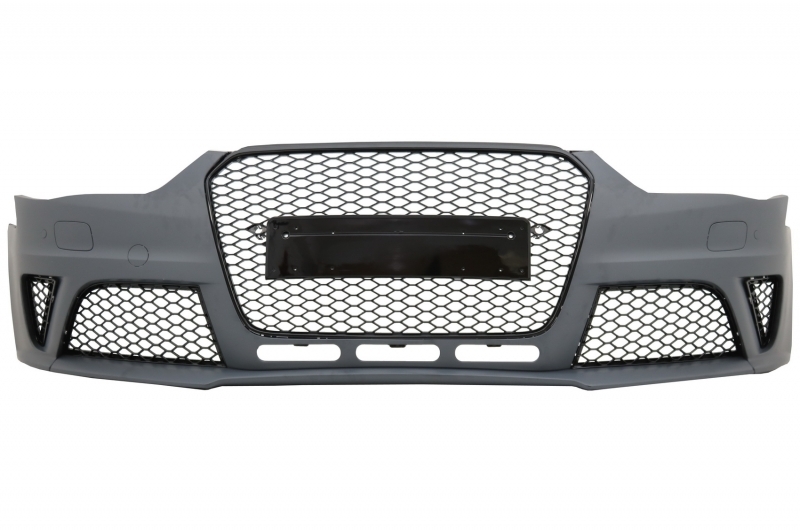 PARAGOLPES DELANTERO CON SOPORTADOR DE PARAGOLPES TRASERO DIFUSOR Y PUNTAS DE ESCAPE ADECUADOS PARA AUDI A4 B8 FACELIFT (2012-2015) LIMUSINE AVANT RS4 DESIGN - Imagen 2