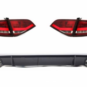 LIGHTIGHTS LED CON DIFUSOR TRASERO Y CONSEJOS DE ESCAPE ADECUADOS PARA AUDI A4 B8 8K SALOON (2007-2010) DISEÑO RS4 ROJO / CLARO