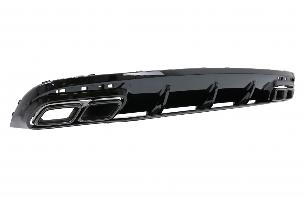 DIFUSOR DE AIRE DE PARACHOQUES TRASERO CON PUNTAS DE SILENCIADOR NEGRO ADECUADO PARA MERCEDES CLASE S C217 COUPE (2014-2020) S63 FACELIFT DESIGN - Imagen 2
