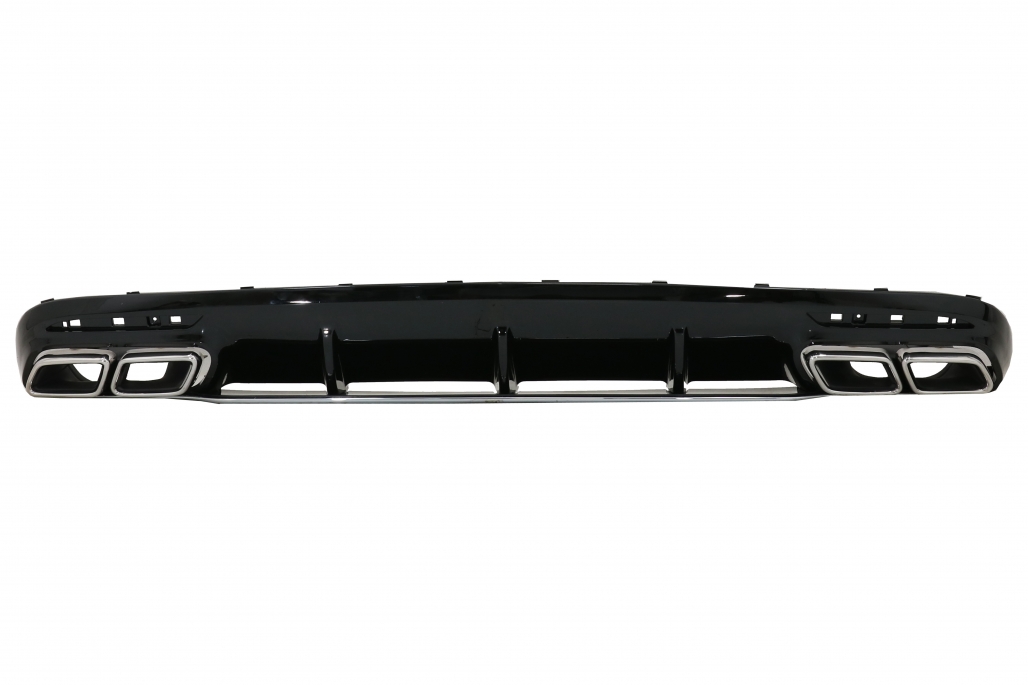 DIFUSOR DE AIRE DE PARACHOQUES TRASERO CON PUNTAS DE SILENCIADOR CROMADAS ADECUADO PARA MERCEDES CLASE S C217 COUPE (2014-2020) S63 FACELIFT DESIGN
