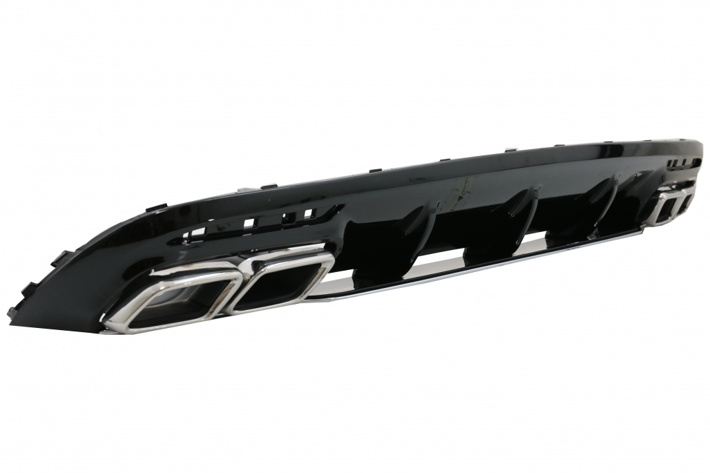 DIFUSOR DE AIRE DE PARACHOQUES TRASERO CON PUNTAS DE SILENCIADOR CROMADAS ADECUADO PARA MERCEDES CLASE S C217 COUPE (2014-2020) S63 FACELIFT DESIGN - Imagen 3