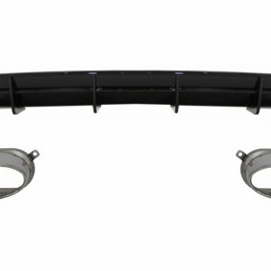 DIFUSOR TRASERO Y CONSEJOS DE ESCAPE ADECUADOS PARA AUDI A6 4G FACELIFT (2015-2018) RS6 DESIGN BLACK SOLAMENTE S-LINE PARAGOLPES