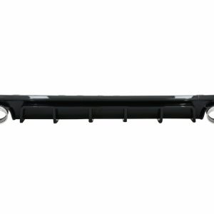 DIFUSOR TRASERO Y PUNTAS DE ESCAPE ADECUADOS PARA AUDI A6 C8 4K AVANT SEDAN (2018-UP) S6 DESIGN PIANO BLACK