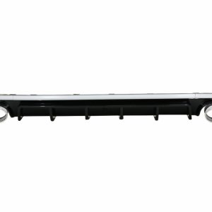 DIFUSOR TRASERO Y PUNTAS DE ESCAPE ADECUADOS PARA AUDI A6 C8 4K AVANT SEDAN (2018-UP) S6 DESIGN SILVER