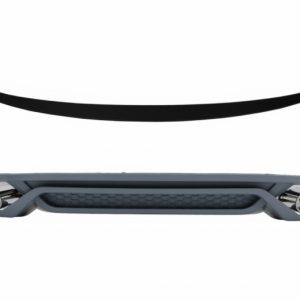 DIFUSOR TRASERO CON PUNTAS DE ESCAPE Y SPOILER TRONCAL ADECUADO PARA AUDI A4 B8 SEDAN FACELIFT (2012-2015) AB-DESIGN