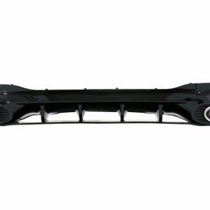 DIFUSOR TRASERO Y TERMINALES DE ESCAPE PLATA APTO PARA MERCEDES CLA X118 SHOOTING BRAKE C118 COUPE SPORT LINE (2019-UP) CLA35 DESIGN