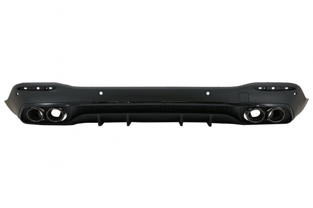 DIFUSOR TRASERO CON PUNTAS DE SILENCIADOR DE ESCAPE NEGRO ADECUADO PARA MERCEDES GLE W167 SUV V167 SPORT LINE (2019-UP) GLE53 DESIGN NIGHT PACKAGE