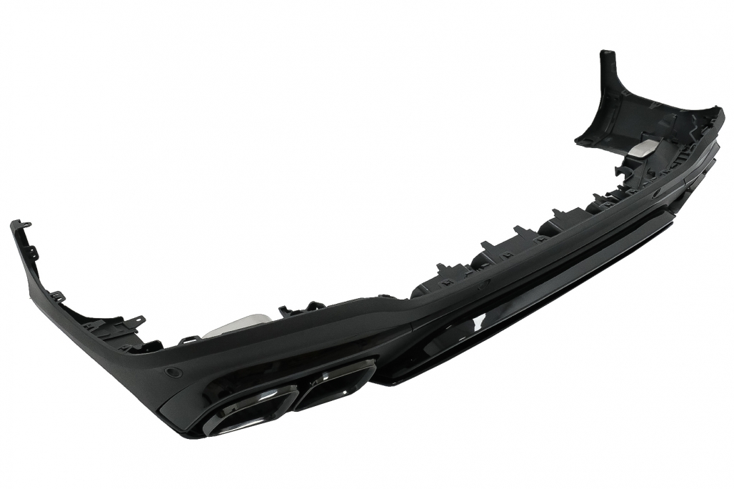 DIFUSOR TRASERO CON PUNTAS DE SILENCIADOR DE ESCAPE NEGRO ADECUADO PARA MERCEDES GLC SUV X253 FACELIFT (2020-UP) GLC63 DESIGN NIGHT PACKAGE - Imagen 3