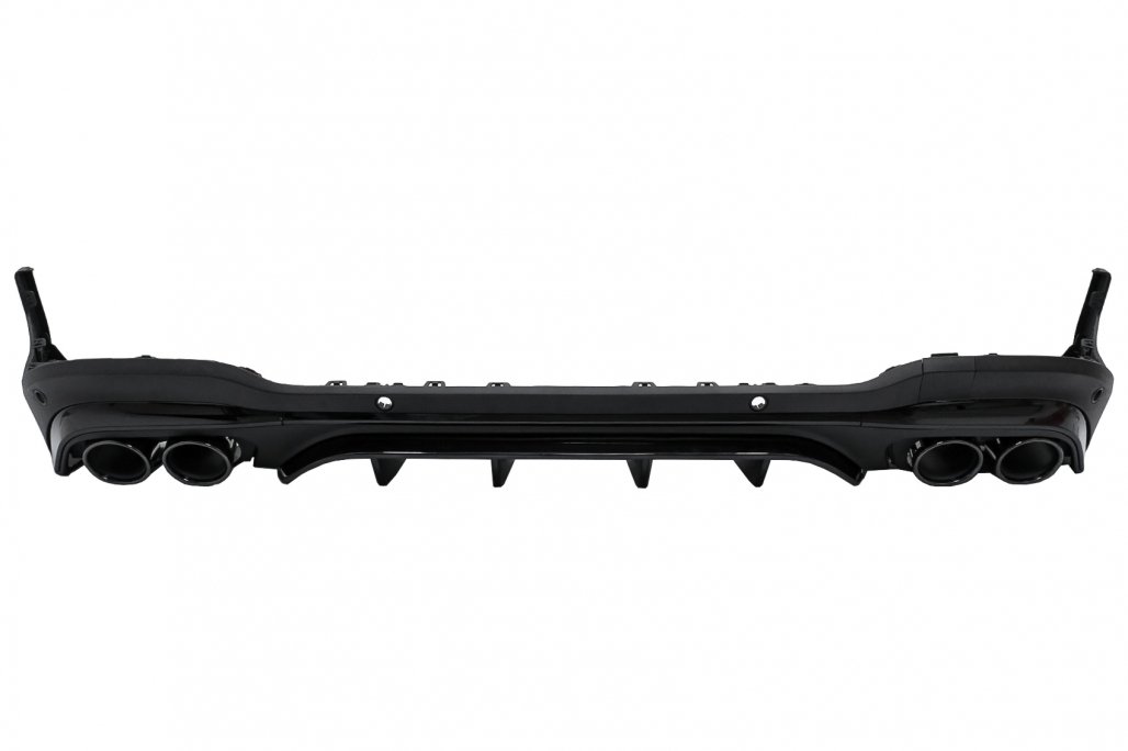 DIFUSOR TRASERO CON PUNTAS DE SILENCIADOR DE ESCAPE NEGRO ADECUADO PARA MERCEDES GLC SUV X253 FACELIFT (2020-) GLC43 DESIGN NIGHT PACKAGE - Imagen 2