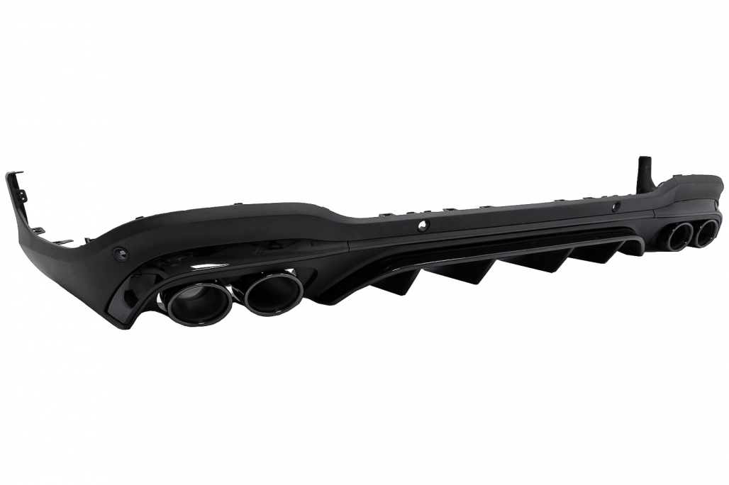 DIFUSOR TRASERO CON PUNTAS DE SILENCIADOR DE ESCAPE NEGRO ADECUADO PARA MERCEDES GLC SUV X253 FACELIFT (2020-) GLC43 DESIGN NIGHT PACKAGE - Imagen 3