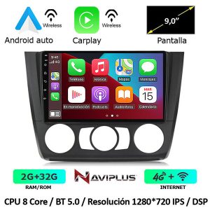 Pantalla Multimedia Bmw Serie 1 (2004-2011) Con Climatizador Manual