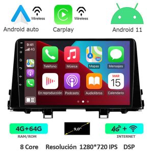 Sistema de navegación específico Android para Kia Picanto +2018>