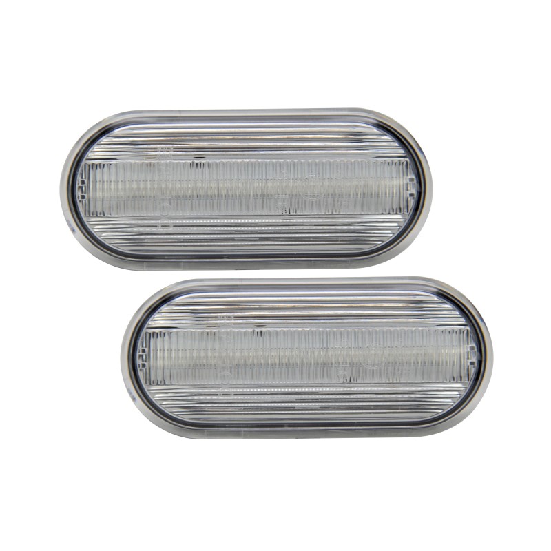 Pareja Intermintentes LED LATERALES Dinámicos VW Amarok 10>20 - Sharan 95>10 - T5 03>15 - Caravelle 03>15 Blanco
