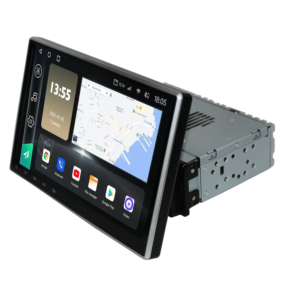 UD122A Radio-reproductor de 10.2″ con ángulo ajustable en formato 1 DIN con navegación y DSP