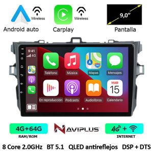 Pantalla Multimedia Toyota Corolla 2006-2013 QLED