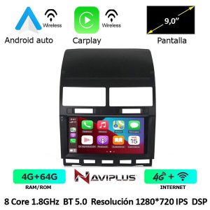 Sistema de navegación específico Android para VW Touareg (2002-2010)