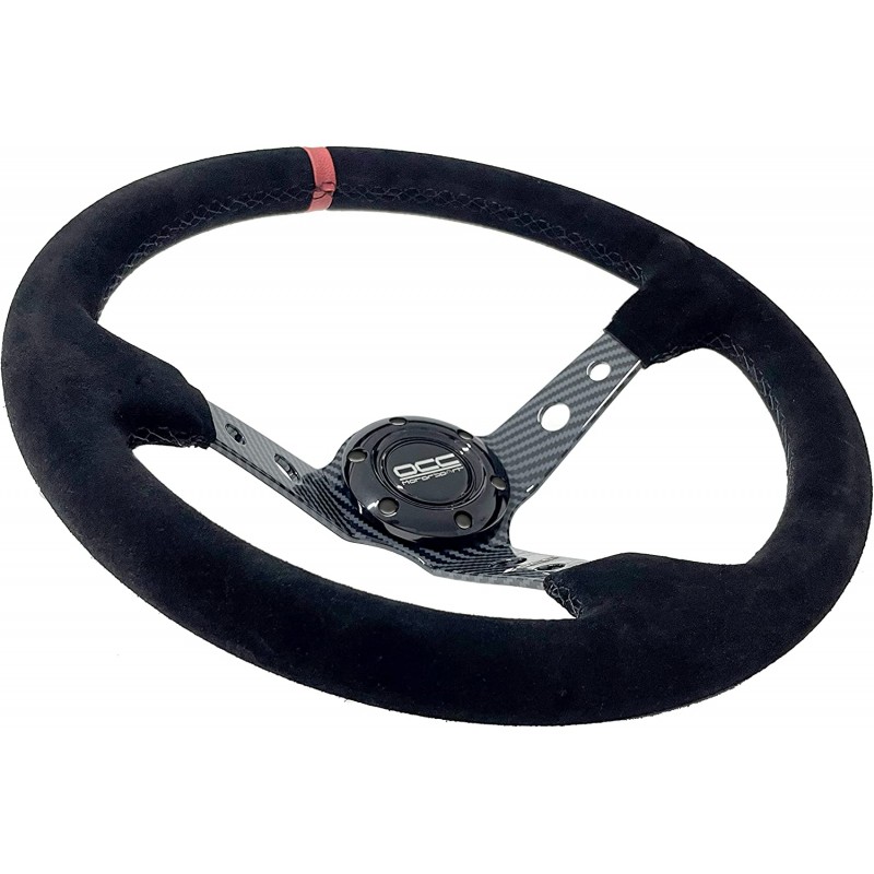 VOLANTE DESPLAZADO MOD. TRACK PIEL VUELTA BRAZOS CARBON LOOK OCC MOTORSPORT - Imagen 3