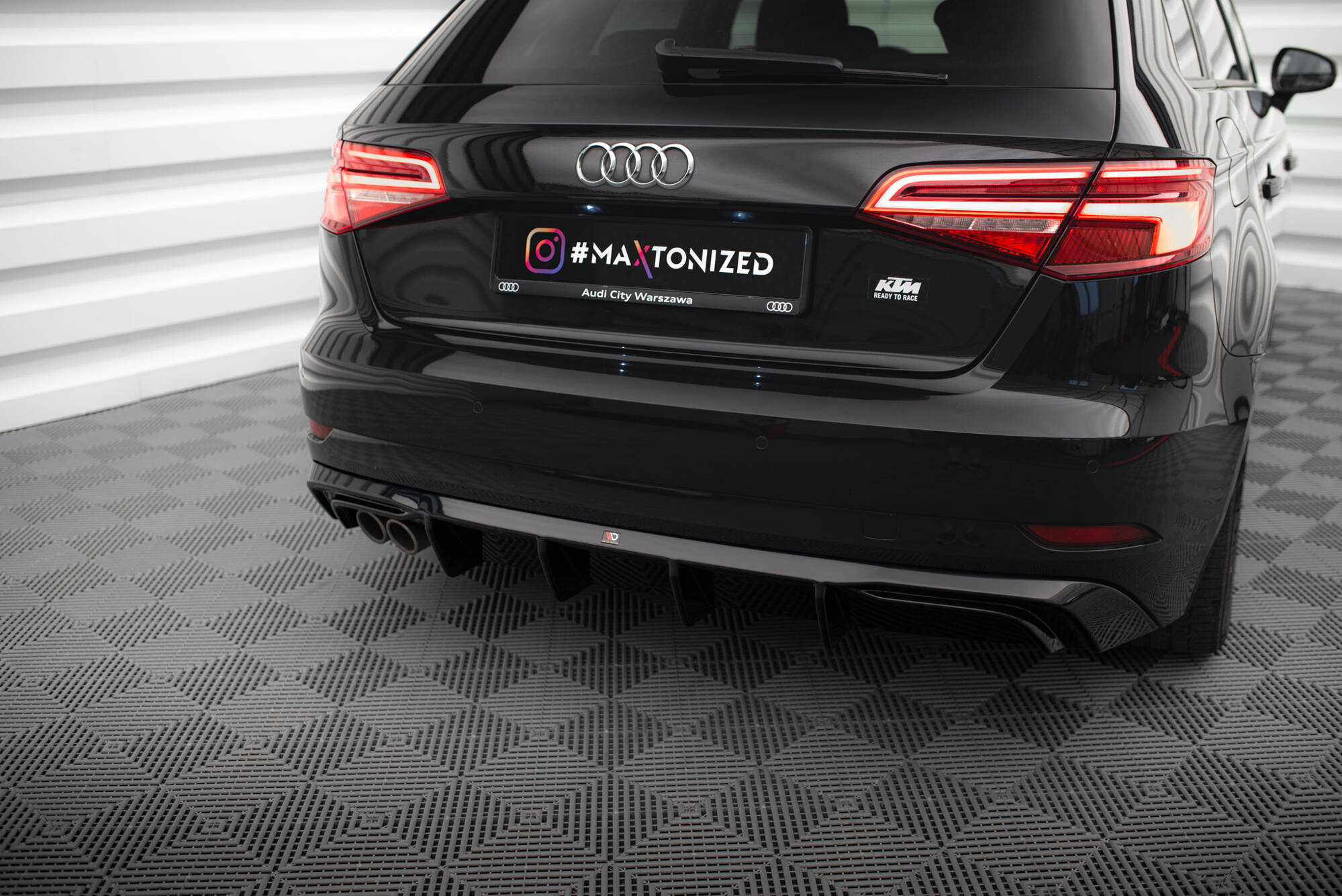 FALDÓN TRASERO AUDI A3 SPORTBACK 8V FACELIFT (VERSIÓN CON DOBLE PUNTA DE ESCAPE) - Imagen 3