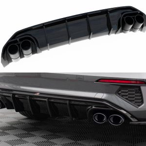 DIFUSOR TRASERO + EXTREMOS ESCAPE IMITACIÓN AUDI A3 S-LINE SEDAN 8Y