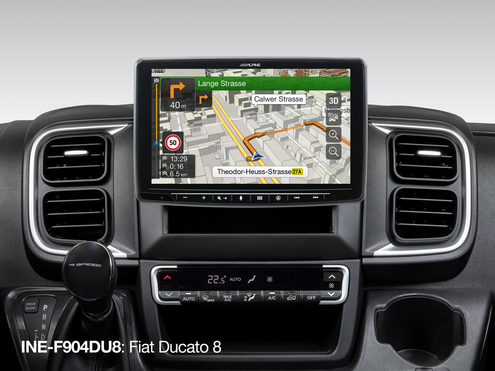 Pantalla de navegación flotante de 9” para Fiat Ducato 8 con compatibilidad con Apple CarPlay y Android Auto, radio digital DAB+