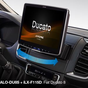 Sistema Multimeda 11” chasis 1DIN con pantalla giratoria capacitiva WXGA de, con radio digital DAB+ para Fiat Ducato 8