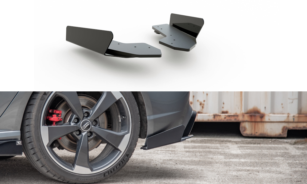 SPLITTERS LATERALES TRASEROS + FLAPS AUDI RS3 8V SPORTBACK